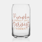 Pumpkin Kisses en Harvest Wishes Blikvorm Glas (Voorkant)