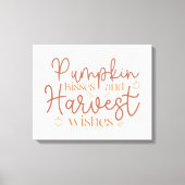 Pumpkin Kisses en Harvest Wishes Canvas Afdruk (Voorkant)