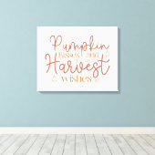 Pumpkin Kisses en Harvest Wishes Canvas Afdruk (Insitu (Houten vloer))