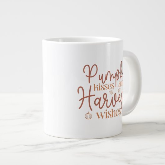 Pumpkin Kisses en Harvest Wishes Grote Koffiekop (Voorkant rechts)
