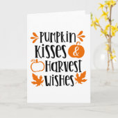 Pumpkin Kisses en Harvest Wishes Kaart (Gele Bloem)