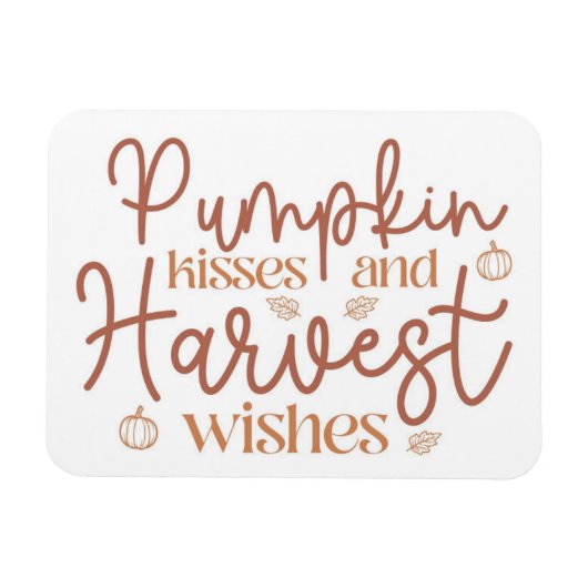 Pumpkin Kisses en Harvest Wishes Magneet (Horizontaal)