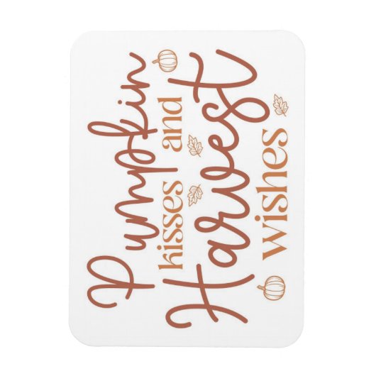 Pumpkin Kisses en Harvest Wishes Magneet (Verticaal)
