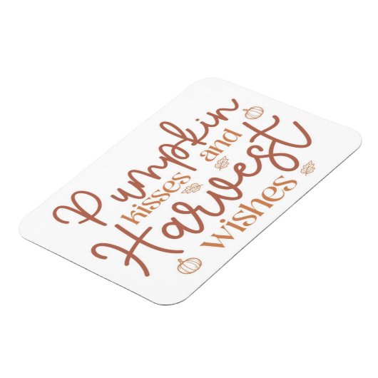 Pumpkin Kisses en Harvest Wishes Magneet (Linkerzijde)
