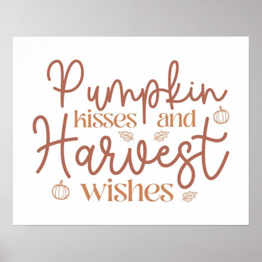 Pumpkin Kisses en Harvest Wishes Poster (Voorkant)