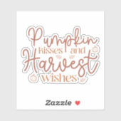 Pumpkin Kisses en Harvest Wishes Sticker (Vel)