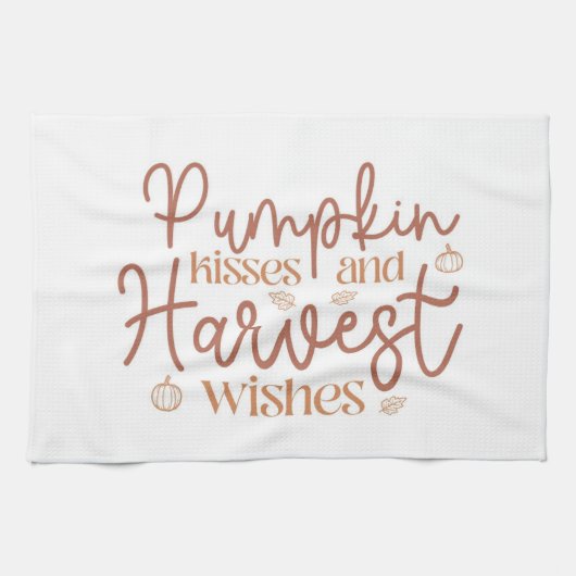Pumpkin Kisses en Harvest Wishes Theedoek (Horizontaal)