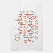 Pumpkin Kisses en Harvest Wishes Theedoek (Verticaal)