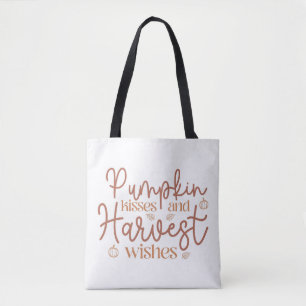 Pumpkin Kisses en Harvest Wishes Tote Bag
