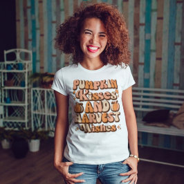 Pumpkin Kisses & Harvest Wishes T-shirt
