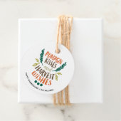 Pumpkin Kisses, Harvest Wishes Thanksgiving Custom Bedankjes Labels (In situ)