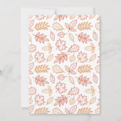 Pumpkin Kisses & Harvest Wishes Thanksgiving Party Kaart (Achterkant)