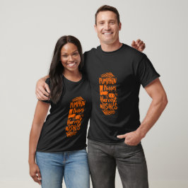 Pumpkin Kisses Harvest Wishes Typografie T-shirt