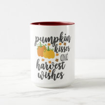 pumpkin kisses oogst wenst ontwerp van mok voor ko