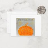 Pumpkin Kisses White Flat Note Kaart Notitiekaartje (Voorkant / Achterkant in situ)