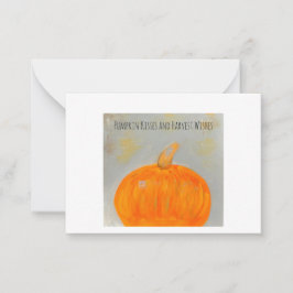 Pumpkin Kisses White Flat Note Kaart Notitiekaartje