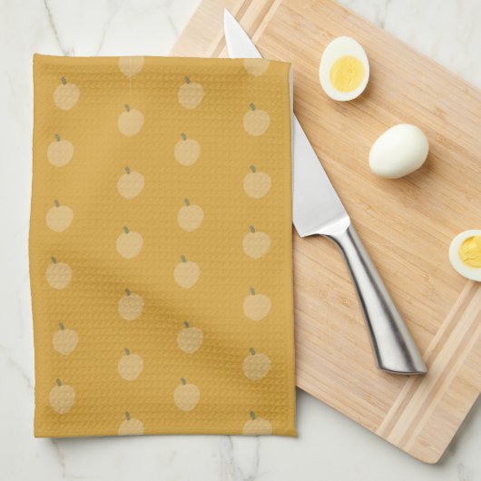 Pumpkin Kitchen Towel, Cute Pumpkin Towel, Sinaasa Theedoek (Quarter Fold)