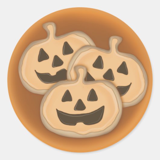 Pumpkin-koekjes Ronde Sticker (Voorkant)