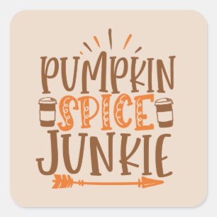Pumpkin-kruidenwoord Vierkante Sticker