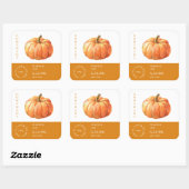 Pumpkin-label voor kleine bedrijven vierkante sticker (Vel)