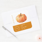 Pumpkin-label voor kleine bedrijven vierkante sticker (Envelop)