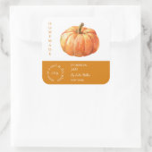 Pumpkin-label voor kleine bedrijven vierkante sticker (Tas)