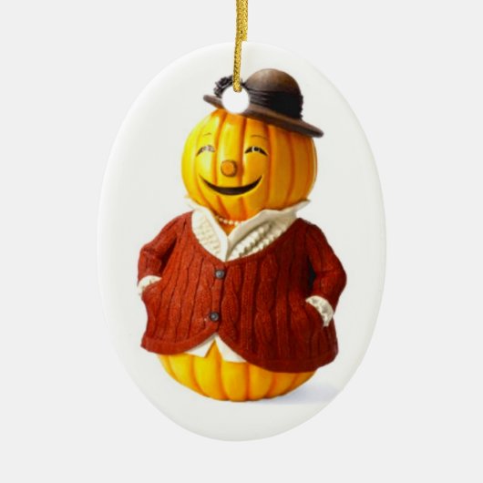 Pumpkin Lady Keramisch Ornament (Voorkant)