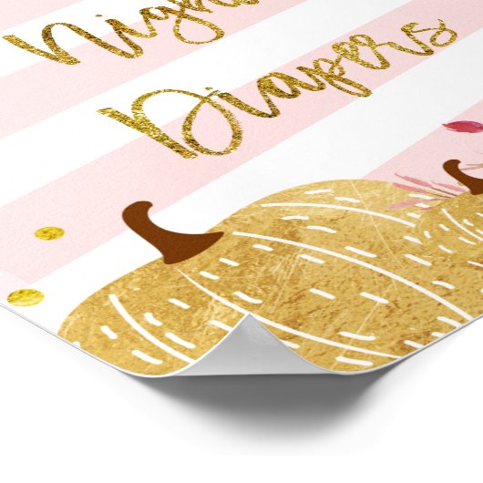 Pumpkin Late Night Diapers Sign. Poster (Hoek)