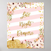 Pumpkin Late Night Diapers Sign. Poster (Voorkant)