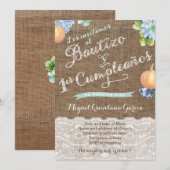 Pumpkin Latino Baptism 1e verjaardag Spaans Kaart (Voorkant / Achterkant)