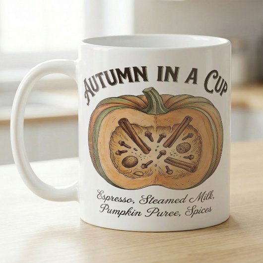 Pumpkin Latte Anatomy Autumn Ingredients Koffiemok