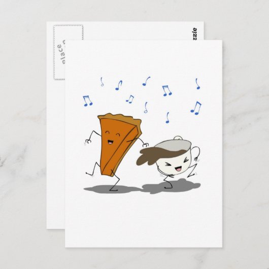 Pumpkin Latte Dance Briefkaart (Voorkant / Achterkant)