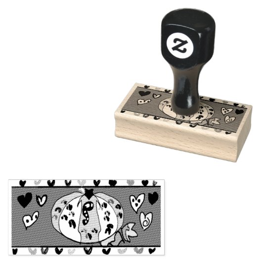 Pumpkin Latte Rubberstempel (Gestempeld)