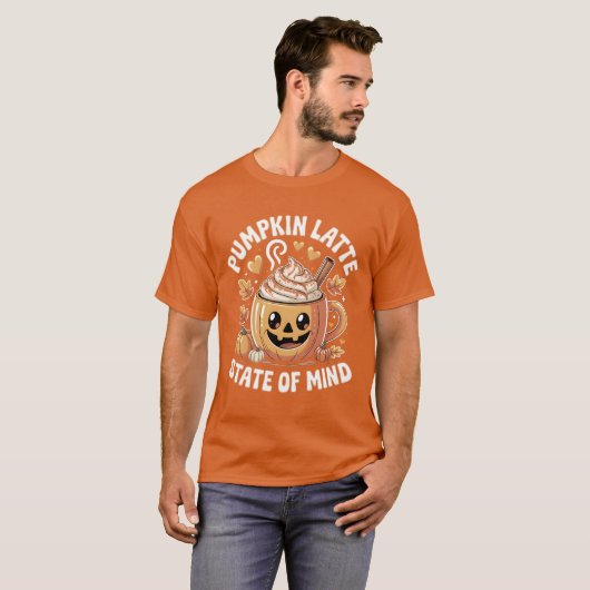 Pumpkin Latte State of Mind T-shirt (Voorkant volledig)