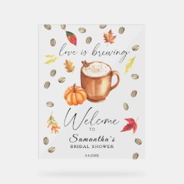 Pumpkin Latte Vrijgezellenfeest Welkom Acryl Bord