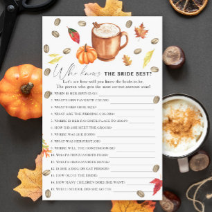 Pumpkin Latte Wie kent de bruid het beste