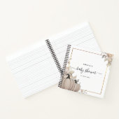Pumpkin Leaves Herfst White Baby shower Guestbook Notitieboek (Binnen)