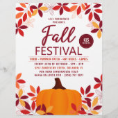 Pumpkin Leaves Lijst Herfst Festival Event Flyer (Voorkant)