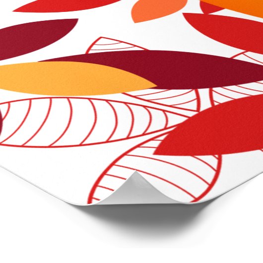 Pumpkin Leaves Lijst Herfst Festival Event Poster (Hoek)