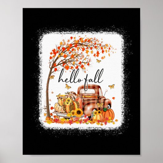 Pumpkin Leopard Hallo Herfst Happy Herfst Y'all He Poster (Voorkant)