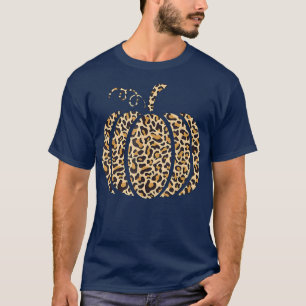 Pumpkin Leopard Print Herfst Spice Season Hallowee T-shirt