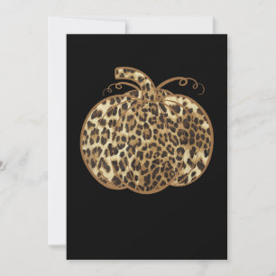 Pumpkin Leopard Print Thanksgiving Halloween Feestdagenkaart