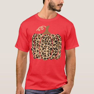 Pumpkin Leopard Print voor vrouwen Teen Girls T-shirt
