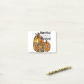 Pumpkin Leopard Thankful Grateful Blessed Thanksgi Post-it® Notes (Op bureau)