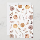 Pumpkin Let's Gather Thanksgiving Party Kaart (Achterkant)