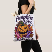 Pumpkin liefde en bewustzijn tote bag (Dichtbij)