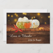 Pumpkin Lights Herfst Foto bruiloft Hartelijk dank Bedankkaart (Voorkant)