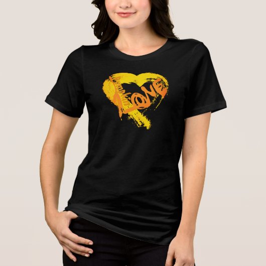 Pumpkin Love Heart T-shirt (Voorkant)