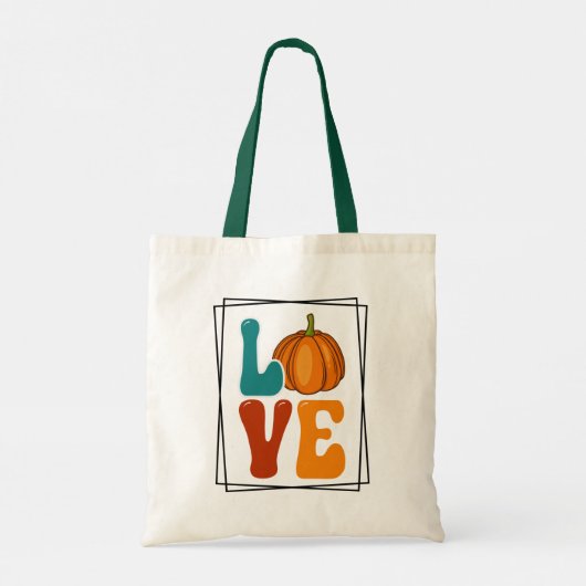 Pumpkin LOVE Herfst Herfst Tote Bag (Achterkant)