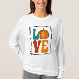 Pumpkin LOVE Herfst Herfst Vrouwen Lange Mouw T-shirt